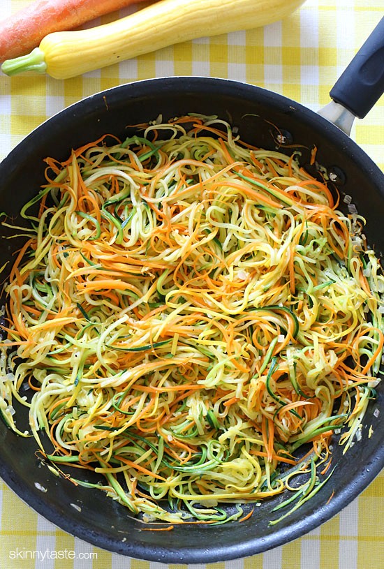 Sauteed julienned summer vegetables