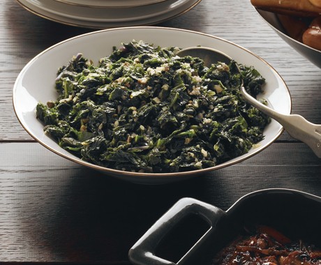 Sautéed kale with garlic, shallots, and capers
