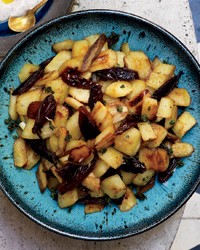 Sautéed parsnips with dates and spiced yogurt