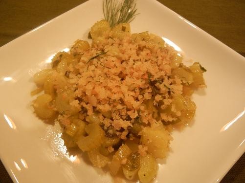 Sautéed pickled celery