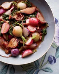Sautéed radishes with orange butter