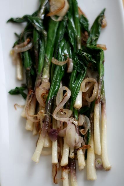 Sauteed ramps and shallots