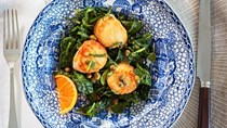 Sautéed scallops with caper brown butter