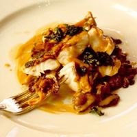 Sautéed sea bass with chanterelles
