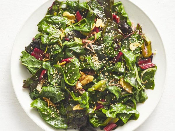 Sautéed sesame chard