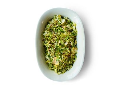 Sautéed shredded Brussels sprouts