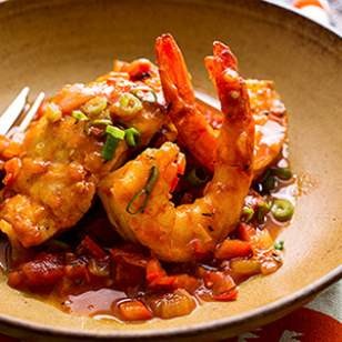 Sautéed snapper & shrimp with Creole sauce
