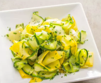 Sautéed summer squash with parsley and garlic