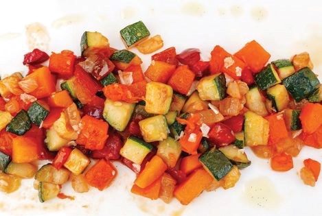 Sautéed vegetables in vanilla oil (Salteado de verduras y vainilla)