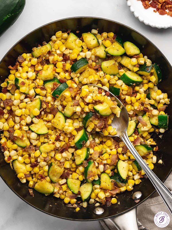 Sautéed zucchini and corn
