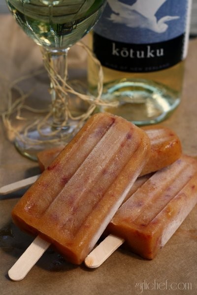 Sauvignon peach vanilla ice pops