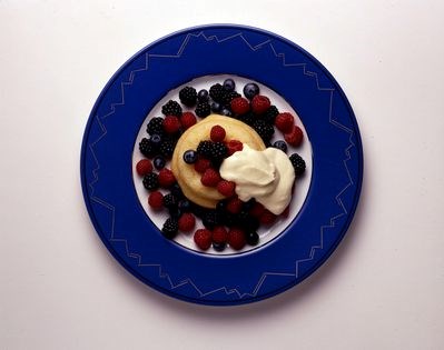 Savarin with Grand Marnier sabayon and mixed berries