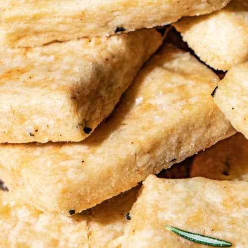 Savory Appenzeller and rosemary sablés