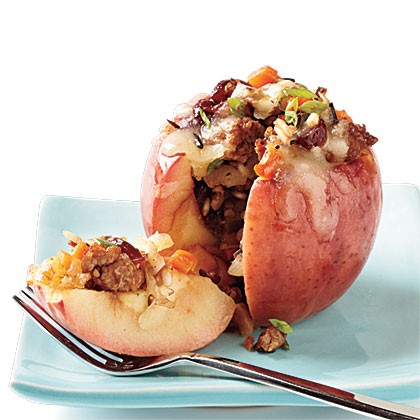 Savory baked apples