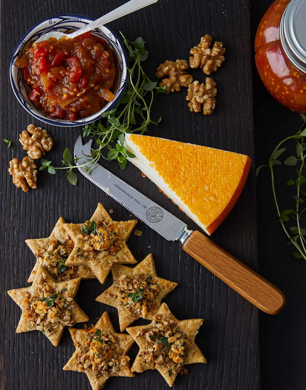 Savory blue cheese and walnut biscuits