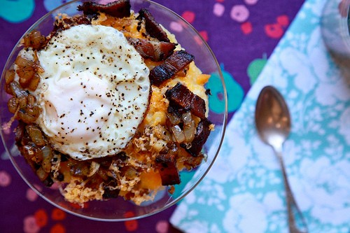 Savory breakfast polenta