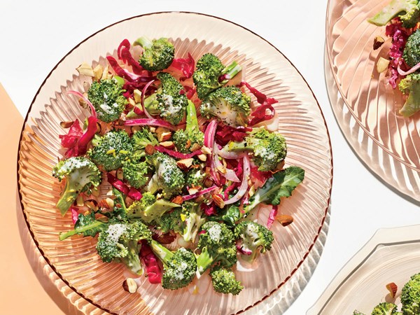 Savory broccoli-and-sauerkraut salad