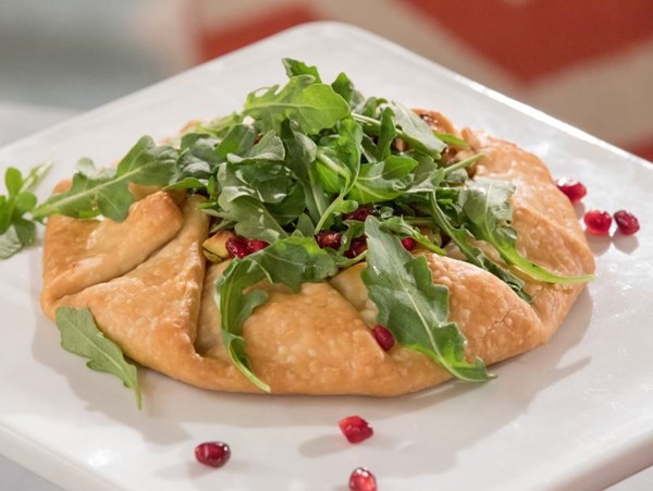 Savory butternut squash crostata