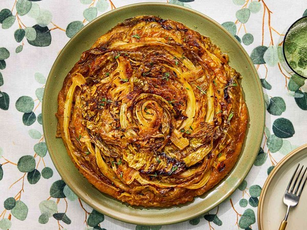 Savory cabbage tarte Tatin