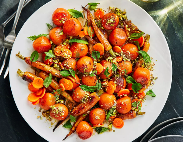 Savory carrot mochi