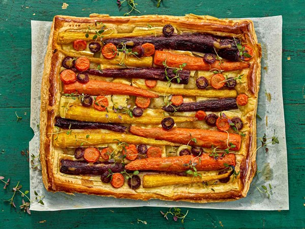 Savory carrot tart
