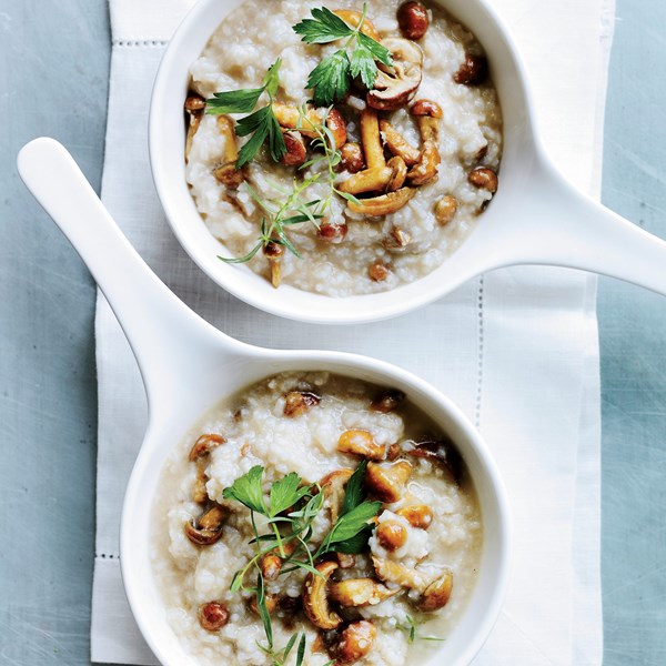 Savory chanterelle porridge [Daniel Patterson]