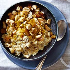 Savory curry cashew oatmeal