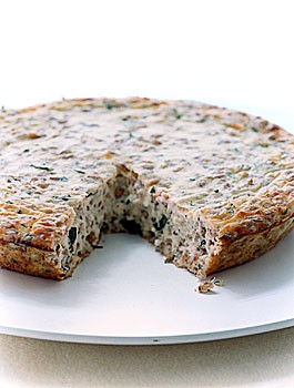 Savory farro tart