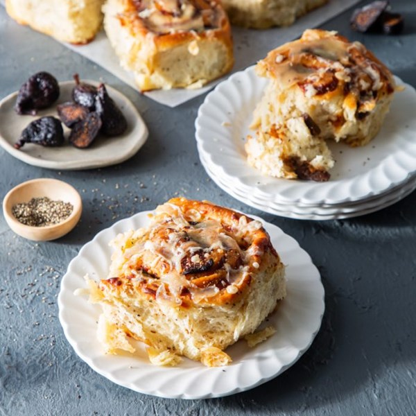 Savory fig, black pepper, and cheese rolls
