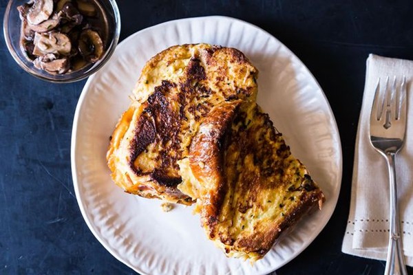 Savory Gruyère stuffed French toast