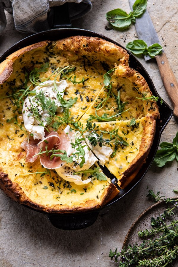 Savory herb butter Dutch baby