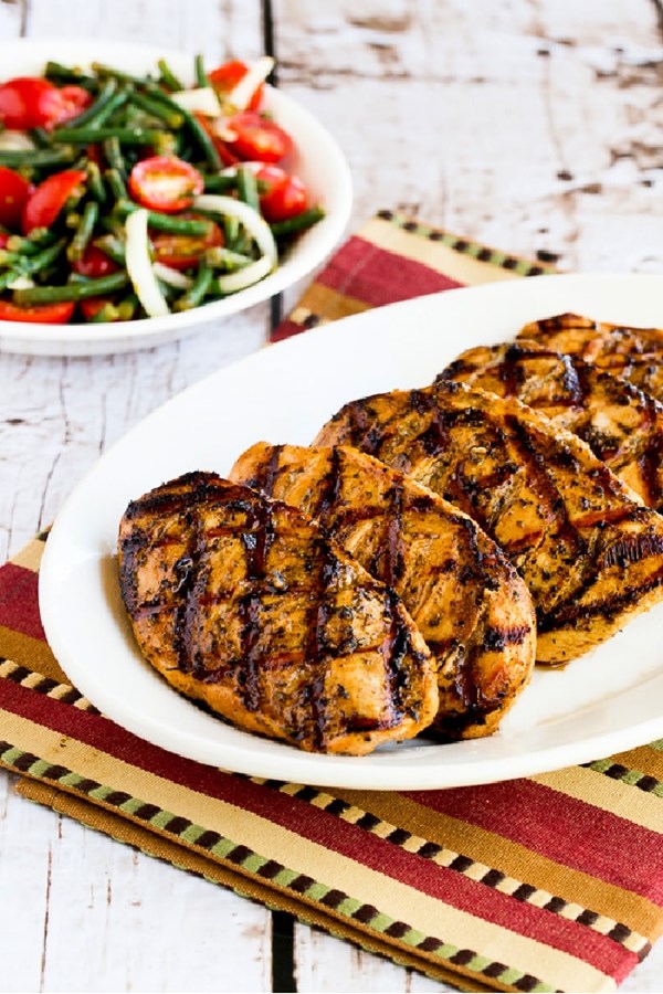 Savory low-carb marinade for grilled chicken, pork, or beef