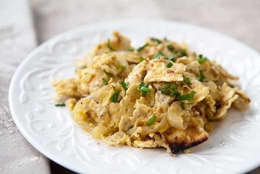 Savory matzo brei