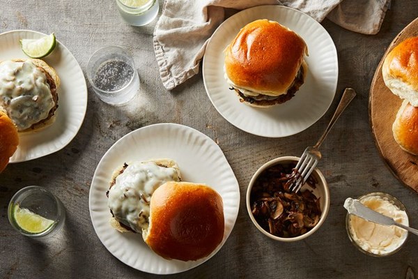 Savory mushroom turkey burger