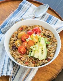 Savory overnight quinoa oatmeal
