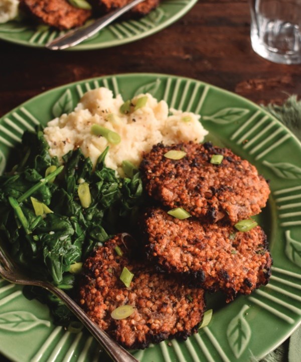 Savory quinoa cakes