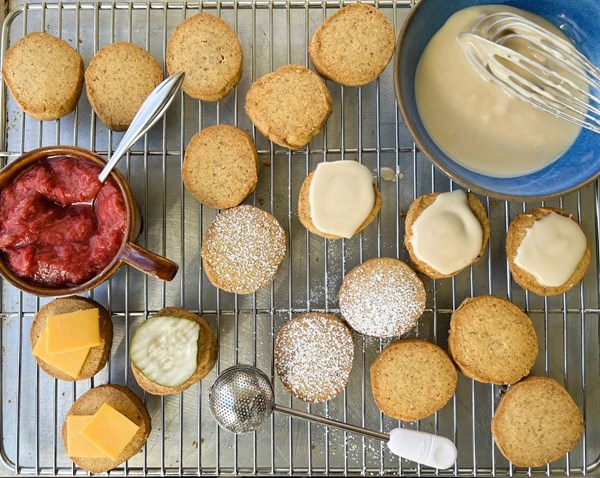 Savory quinoa pecan sandies