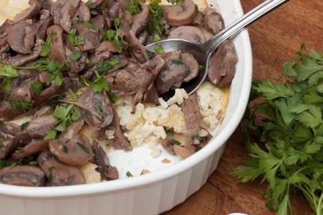 Savory rice gratin