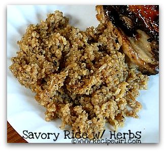 Savory rice with herbs