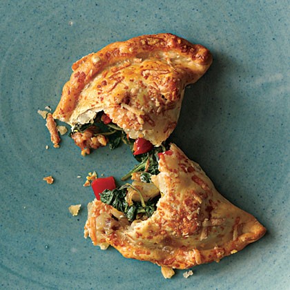 Savory sausage, spinach, and onion turnovers