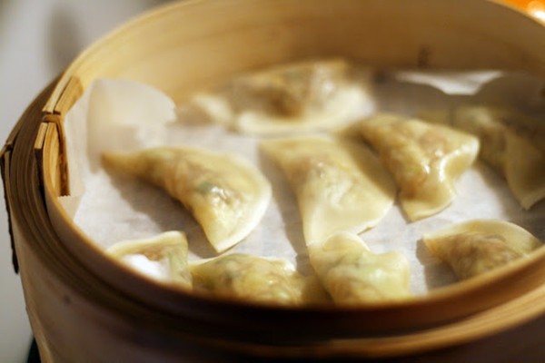 Savory Savoy-shiitake dumplings