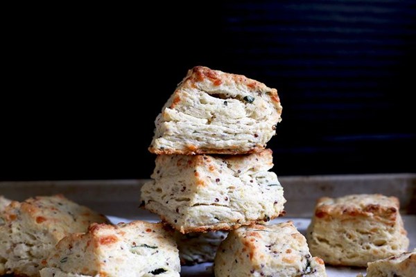 Savory, secret-ingredient mozzarella biscuits