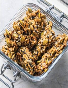 Savory seed brittle