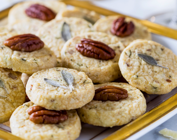 Savory shortbread coins