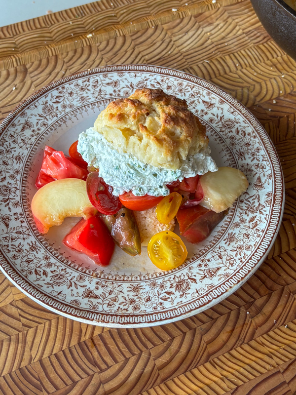 Savory summer shortcake