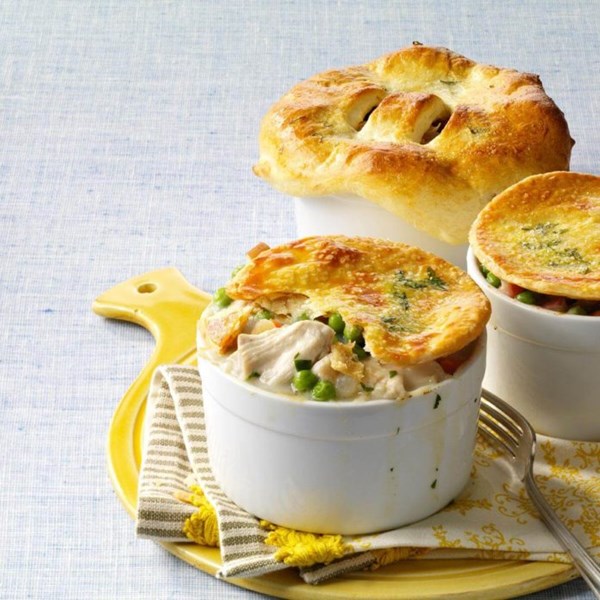 Savory turkey potpies