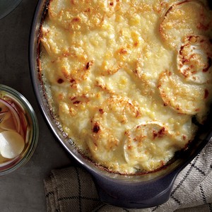 Savory turnip gratin with greens