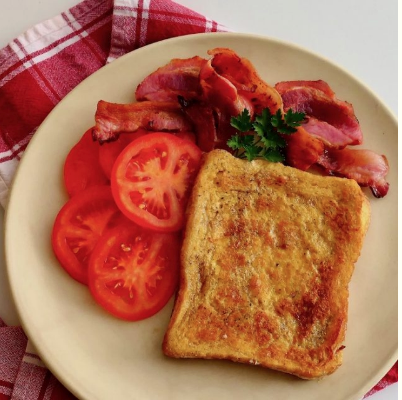 Savoury French toast (Pain perdu)