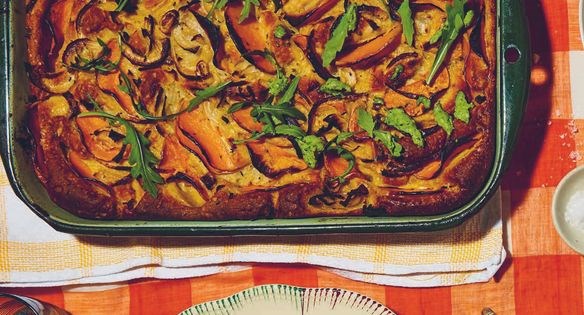Savoury pumpkin focaccia with pesto