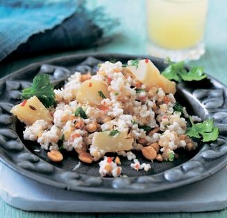 Savoury sago with chilli, coconut and peanut